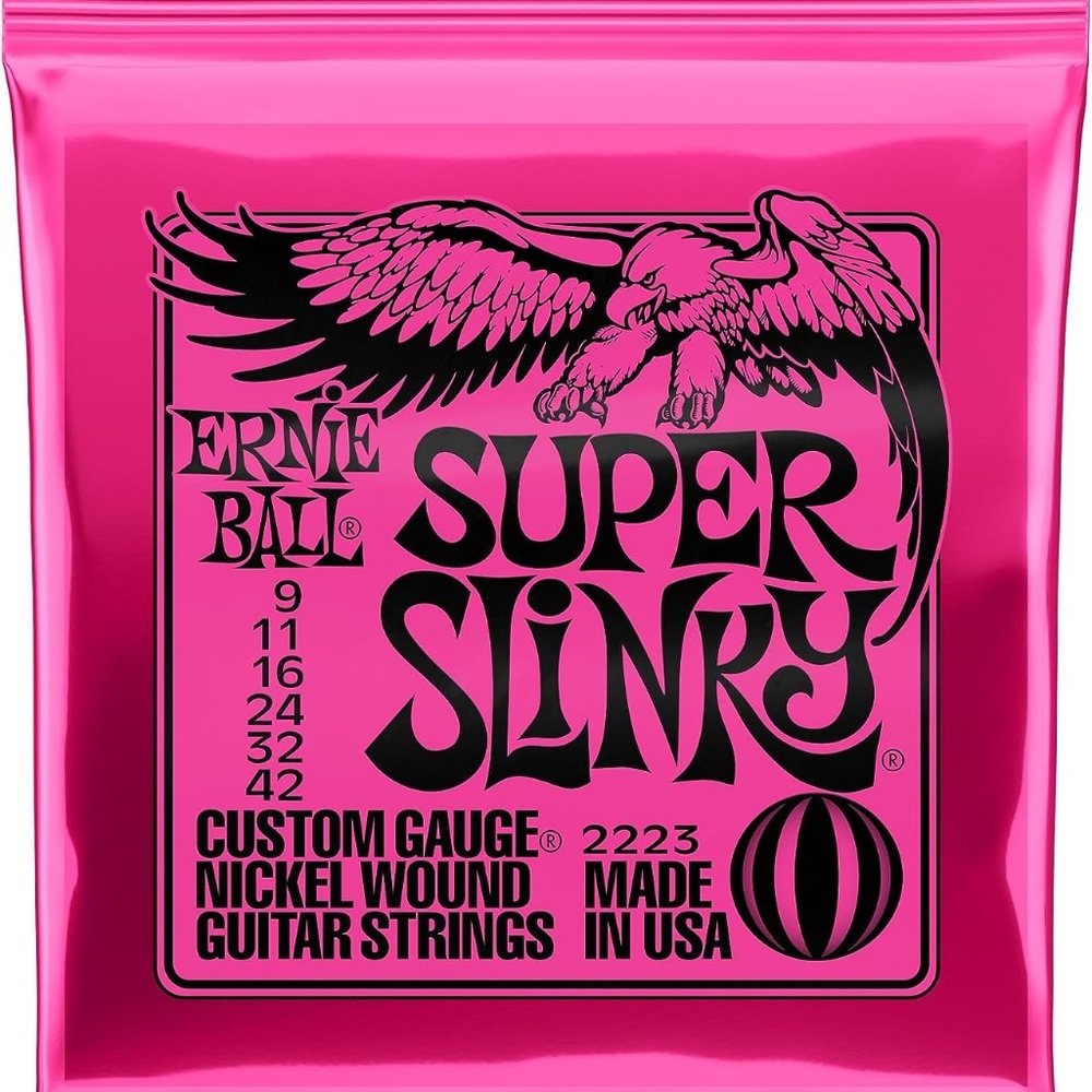 3-Pack Ernie Ball Super Slinky Nickel Wound Electric Guitar Strings 9-42 Gauge